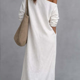 Loose-fitting One Shoulder Midi Dress