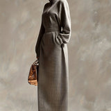 STELLA ERTOIS ELEGANT HIGH NECK MAXI DRESS