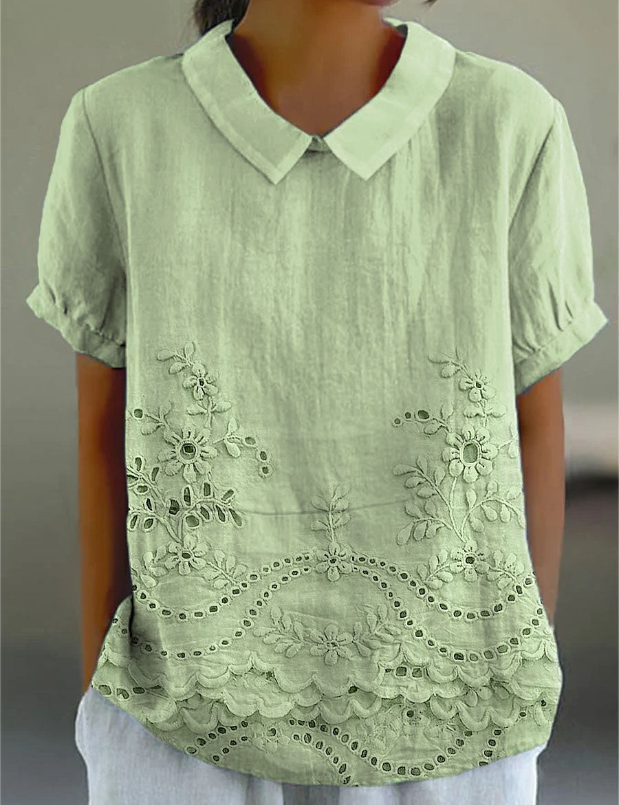 Lily | Floral Embroidered Shirt
