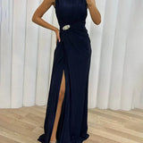 LILY | LONG PLEATED EVENING GOWN