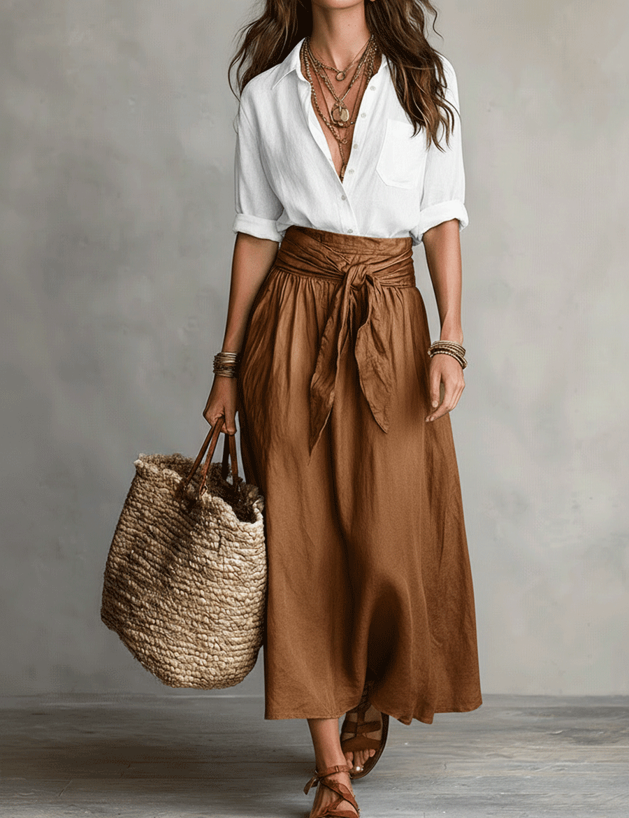 Effortless Elegance Boho Skirt Set