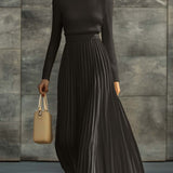 CHARLOTTE | CASUAL KNITTED SATIN DRESS