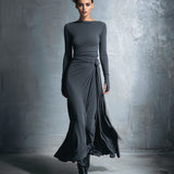 YASMINA | MAXI DRESS WITH SIDE TIE