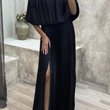 ARABELLA | ELEGANT PLEATED MAXI DRESS