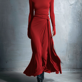YASMINA | MAXI DRESS WITH SIDE TIE