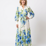 Harper | Long Sleeve Floral Button Front Maxi Dress