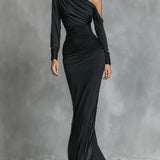IMME | SATIN RUCHED MERMAID DRESS