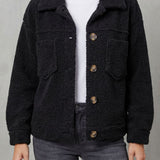 Floretta – Textured fleece style – Button-up jacket