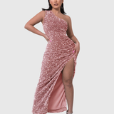 LILLIAN | LUXE ONE-SHOULDER EVENING DRESS