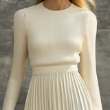 CHARLOTTE | CASUAL KNITTED SATIN DRESS