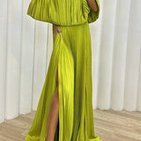 ARABELLA | ELEGANT PLEATED MAXI DRESS