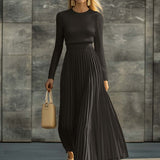CHARLOTTE | CASUAL KNITTED SATIN DRESS