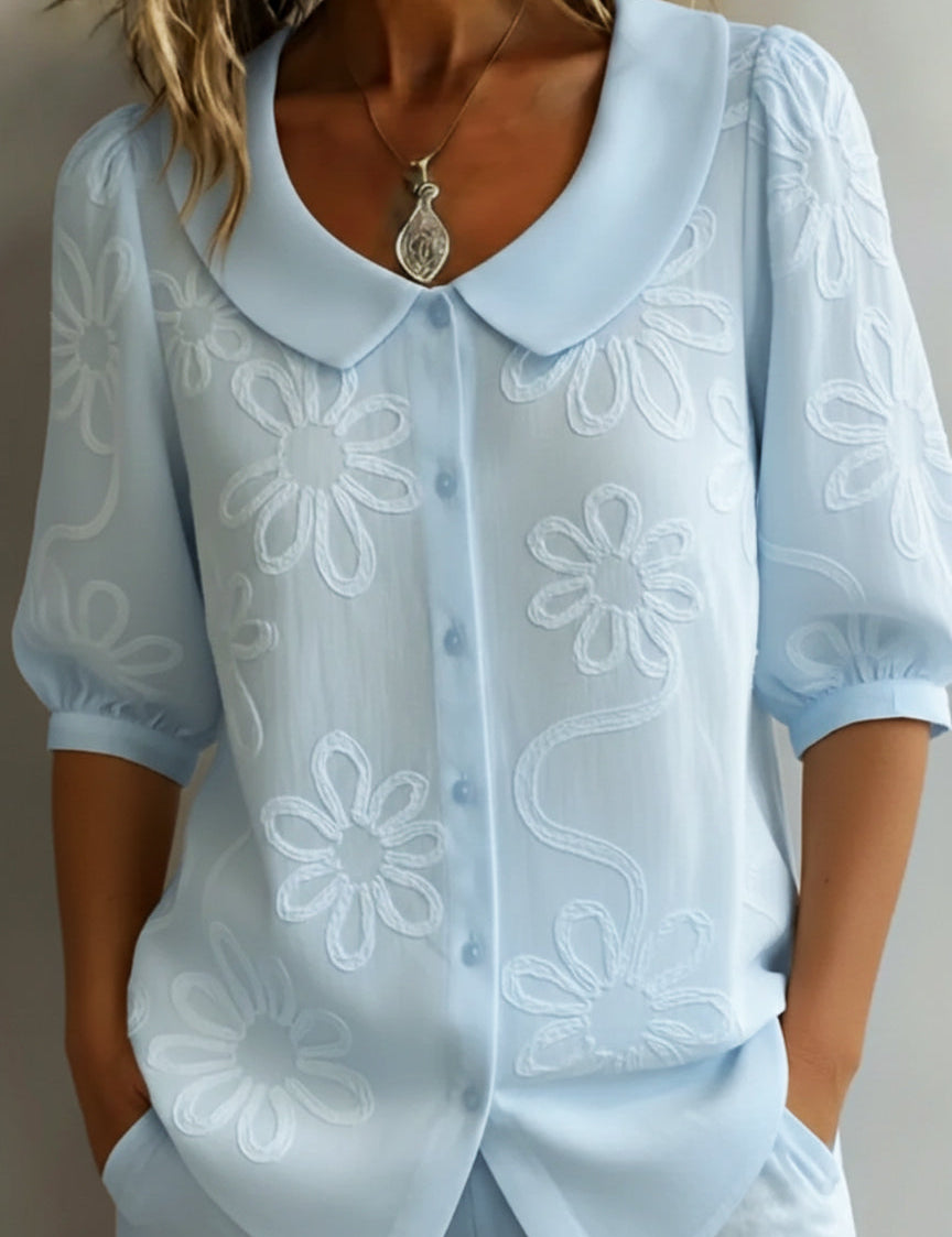 Aurélie™ - Lightweight Floral Blouse with Natural Elegance