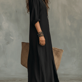 Timeless Button Maxi Dress – Elegant, Lightweight & Easy Fit