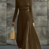 CHARLOTTE | CASUAL KNITTED SATIN DRESS