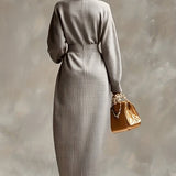 STELLA ERTOIS ELEGANT HIGH NECK MAXI DRESS