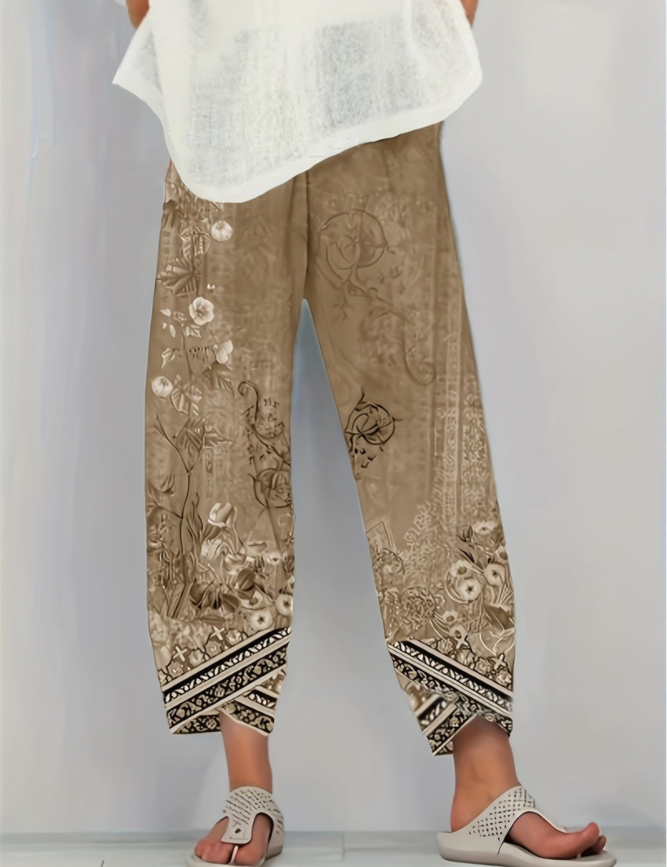 BRIELLE | BOTANICAL WIDE-LEG TROUSERS