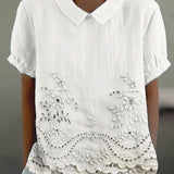Lily | Floral Embroidered Shirt