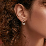 Leni - Gold Cross Earrings with Zirconia