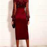 AVANNA | PEARL-DESIGNED MESH DRESS
