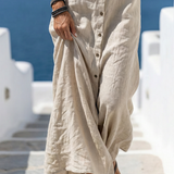 Marune | Sleeveless Button Front Hooded Maxi Dress