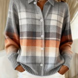 ELIRA™ - CHECKED HOODIE BLOUSE IN SOFT TONES