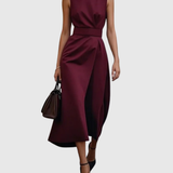 CLARIMOND | ELEGANT ROUND NECK DRESS