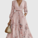 ROWELLA | ELEGANT PLEATED MAXI DRESS