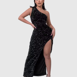 LILLIAN | LUXE ONE-SHOULDER EVENING DRESS
