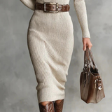 AMMINA™ | RIBBED KNIT WINTER DRESS