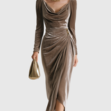 EADOLINE | ELEGANT PLEATED MIDI DRESS