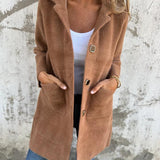 MORWENNA | LONG SLEEVE BUTTON COAT WITH POCKETS