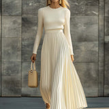 CHARLOTTE | CASUAL KNITTED SATIN DRESS