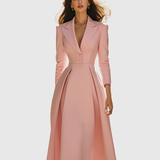 CERYTH | ELEGANT PLEATED BLAZER MIDI DRESS