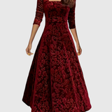 VESPERA | GRACEFUL FLORAL MIDI DRESS