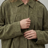 Solenné – Sculpted volume – Suede bomber jacket