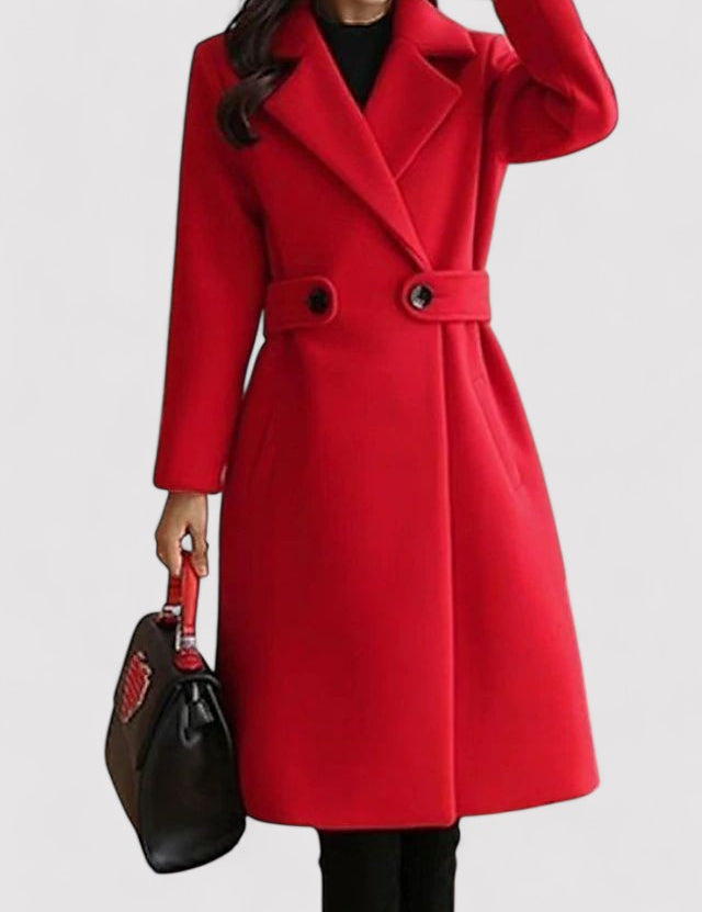 NOELLE | WOOL COAT WITH BELT