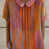Nina | Geometric Striped Shirt
