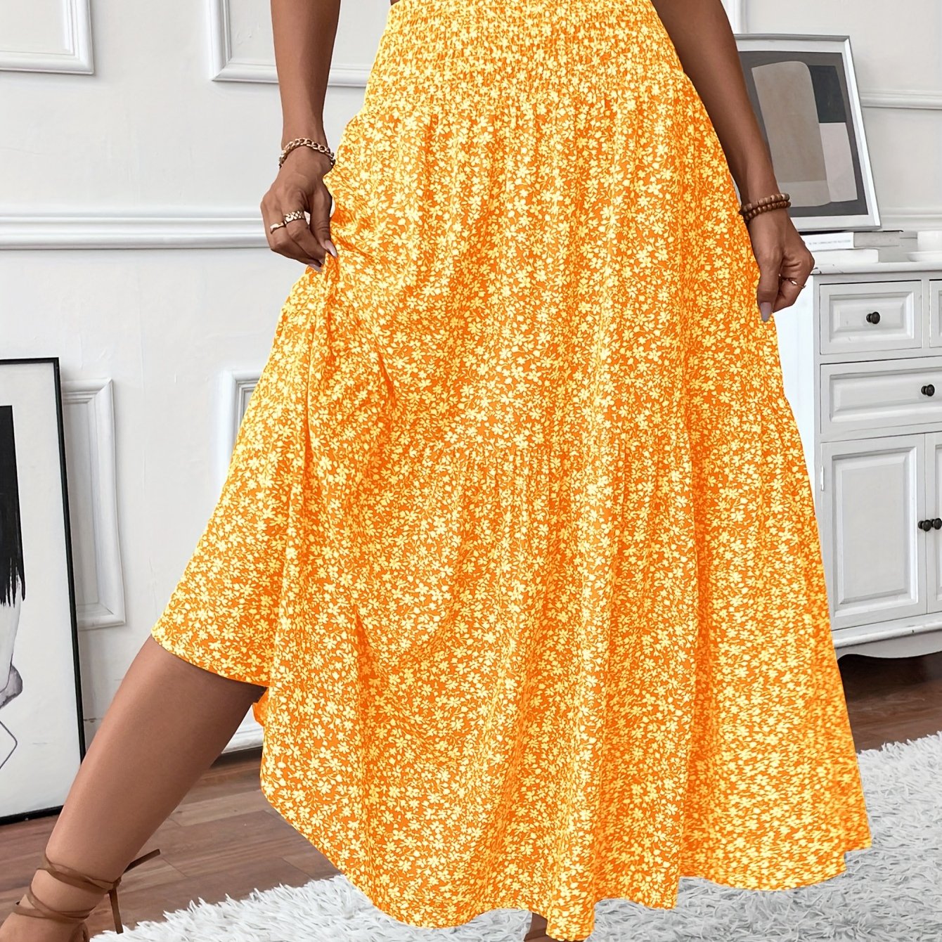 TAHLIA | TIERED FLORAL MAXI SKIRT