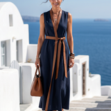 Myra | Contrast Line Midi Dress