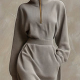 STELLA ERTOIS ELEGANT HIGH NECK MAXI DRESS