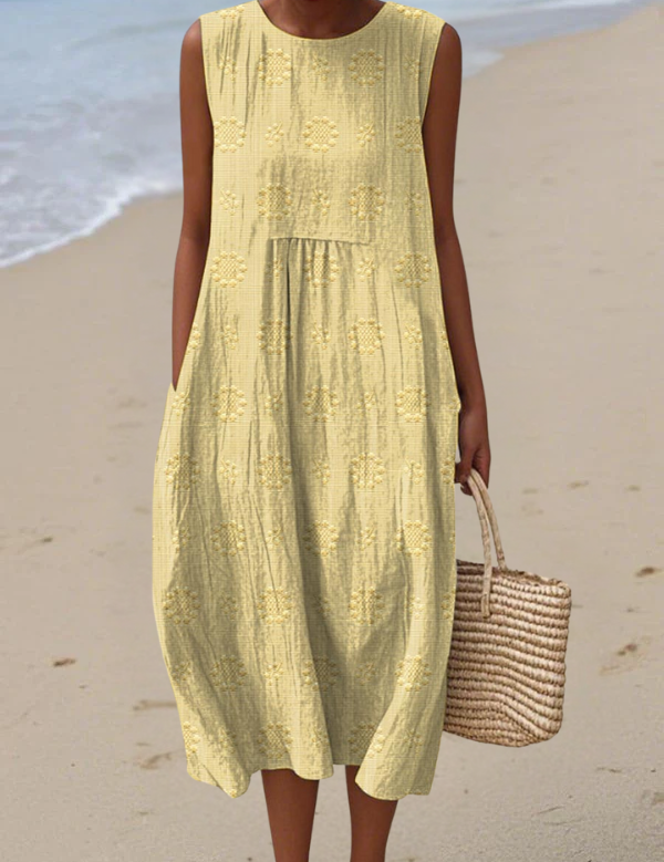 ROSE | EMBROIDERED MIDI DRESS