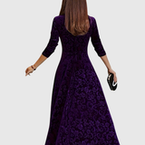 VESPERA | GRACEFUL FLORAL MIDI DRESS