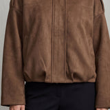 Solenné – Sculpted volume – Suede bomber jacket