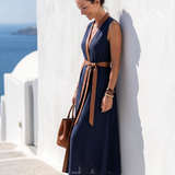 Myra | Contrast Line Midi Dress