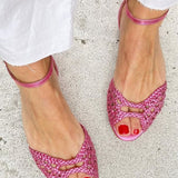 Isadora | Woven Gold Sandals