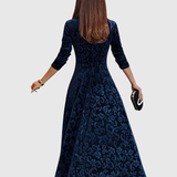 VESPERA | GRACEFUL FLORAL MIDI DRESS