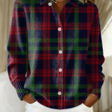 GUNELLE™ - CHECKED HOODIE BLOUSE