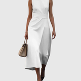 CLARIMOND | ELEGANT ROUND NECK DRESS