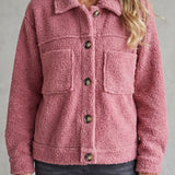 Floretta – Textured fleece style – Button-up jacket